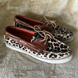 Sperry Top-Sider Women's Bahama Leopard Pony Boat Shoes